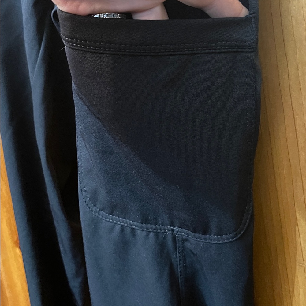 Black Women's Cargo Pants HH works healing hands scrub nurse pants size small - Picture 5 of 9